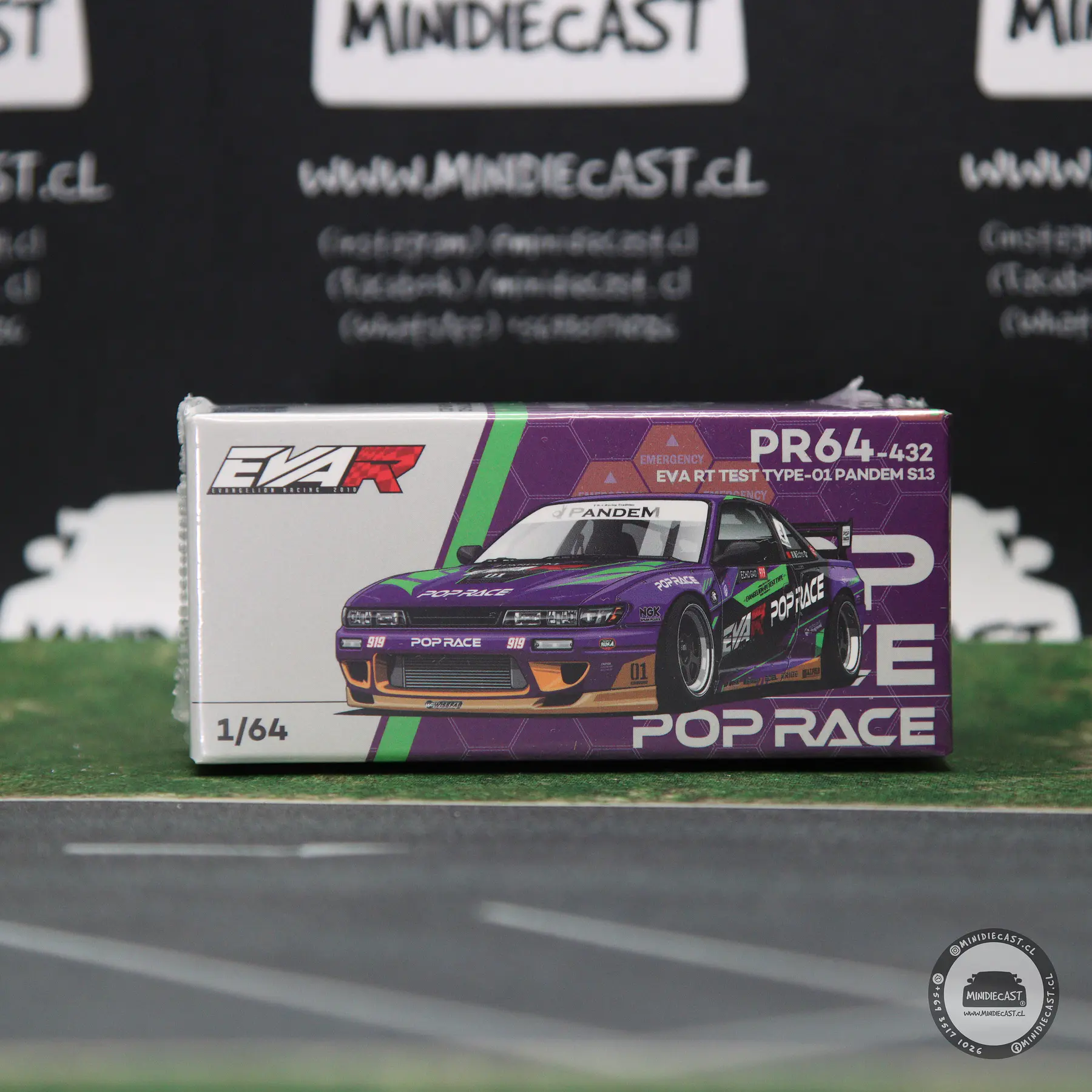 Pop Race 1:64 Pandem Nissan Silvia S13 Eva RT Test TYPE-01
