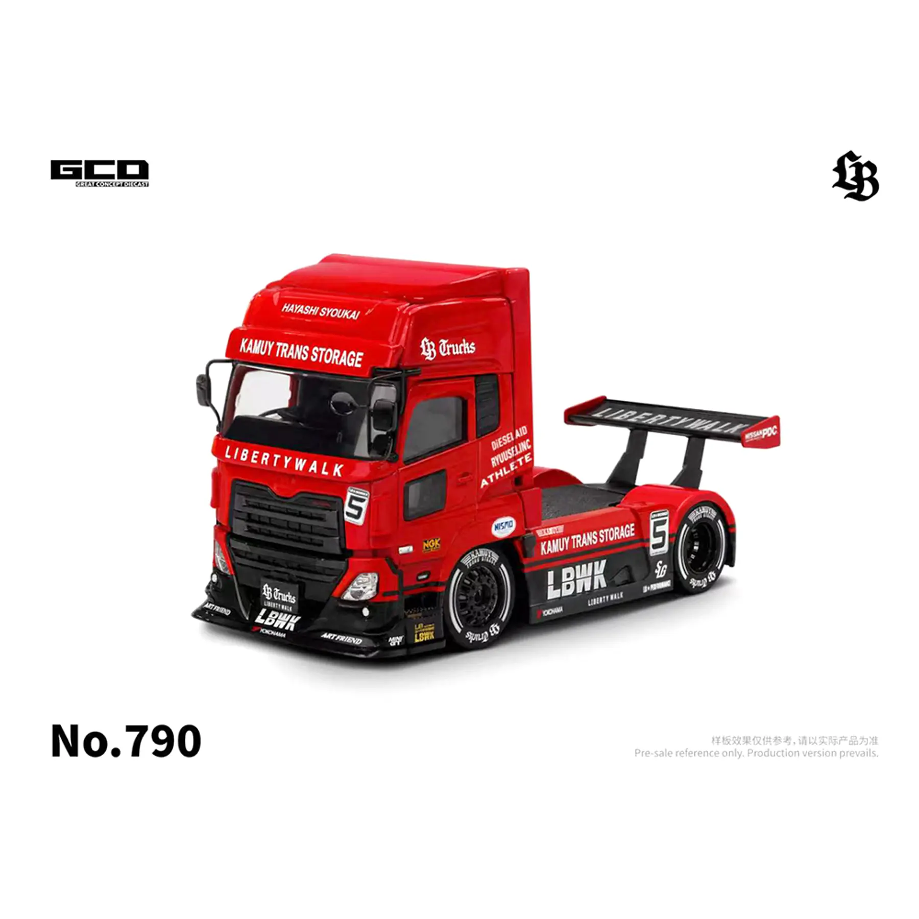 GCD 1:64 LBWK Mitsubishi Fuso 2022 Super Silhouette -Red – Special Edition – Red