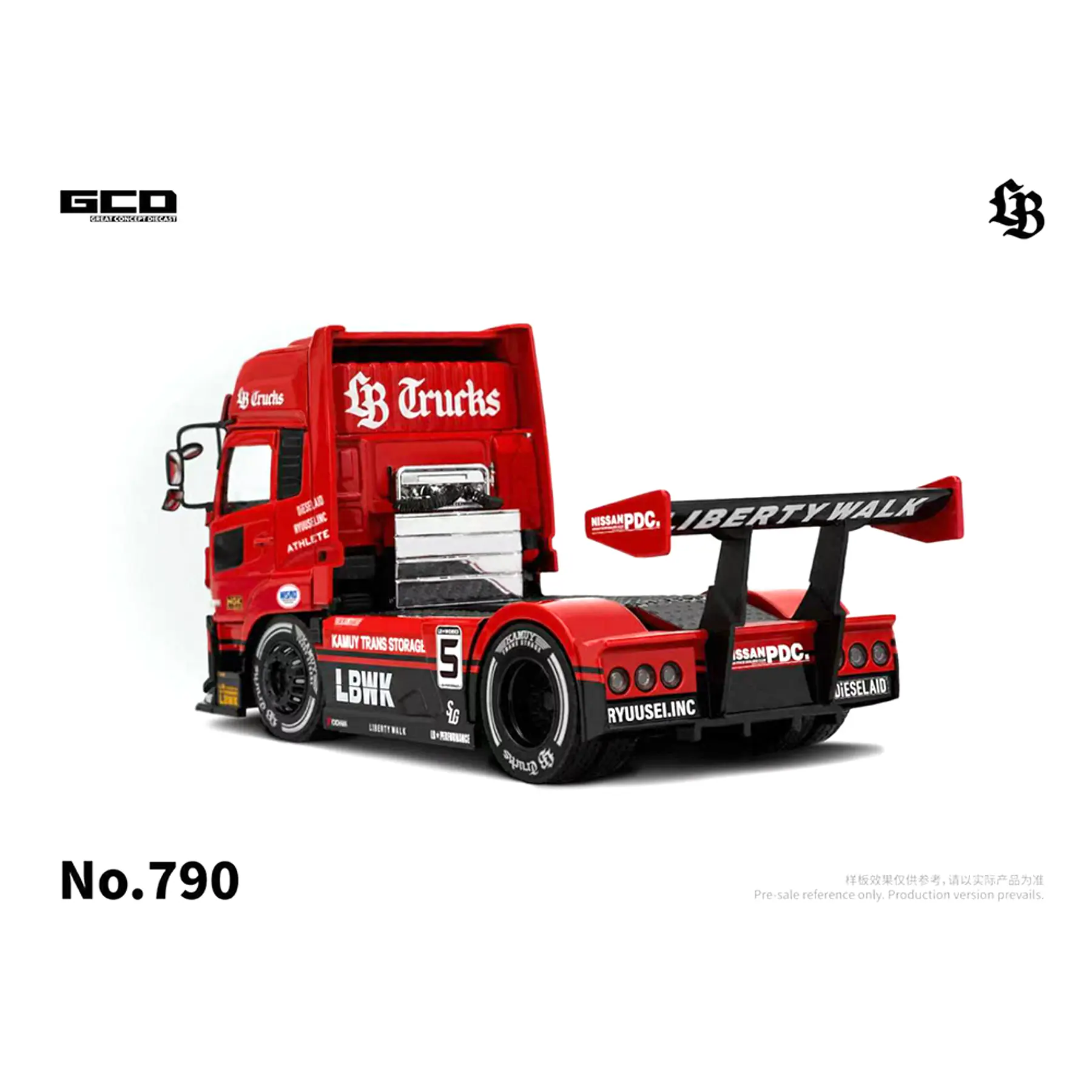 GCD 1:64 LBWK Mitsubishi Fuso 2022 Super Silhouette -Red – Special Edition – Red