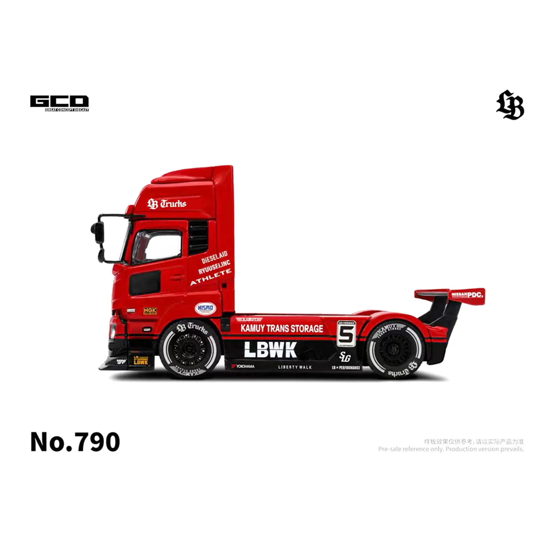 GCD 1:64 LBWK Mitsubishi Fuso 2022 Super Silhouette -Red – Special Edition – Red