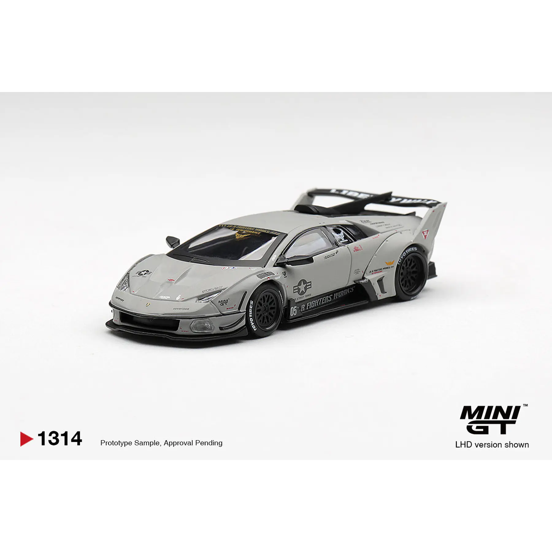 (PREVENTA) Mini GT 1:64 Lamborghini LB-Silhouette WORKS Murcielago GT Evo Fighter – Grey – Limited Edition