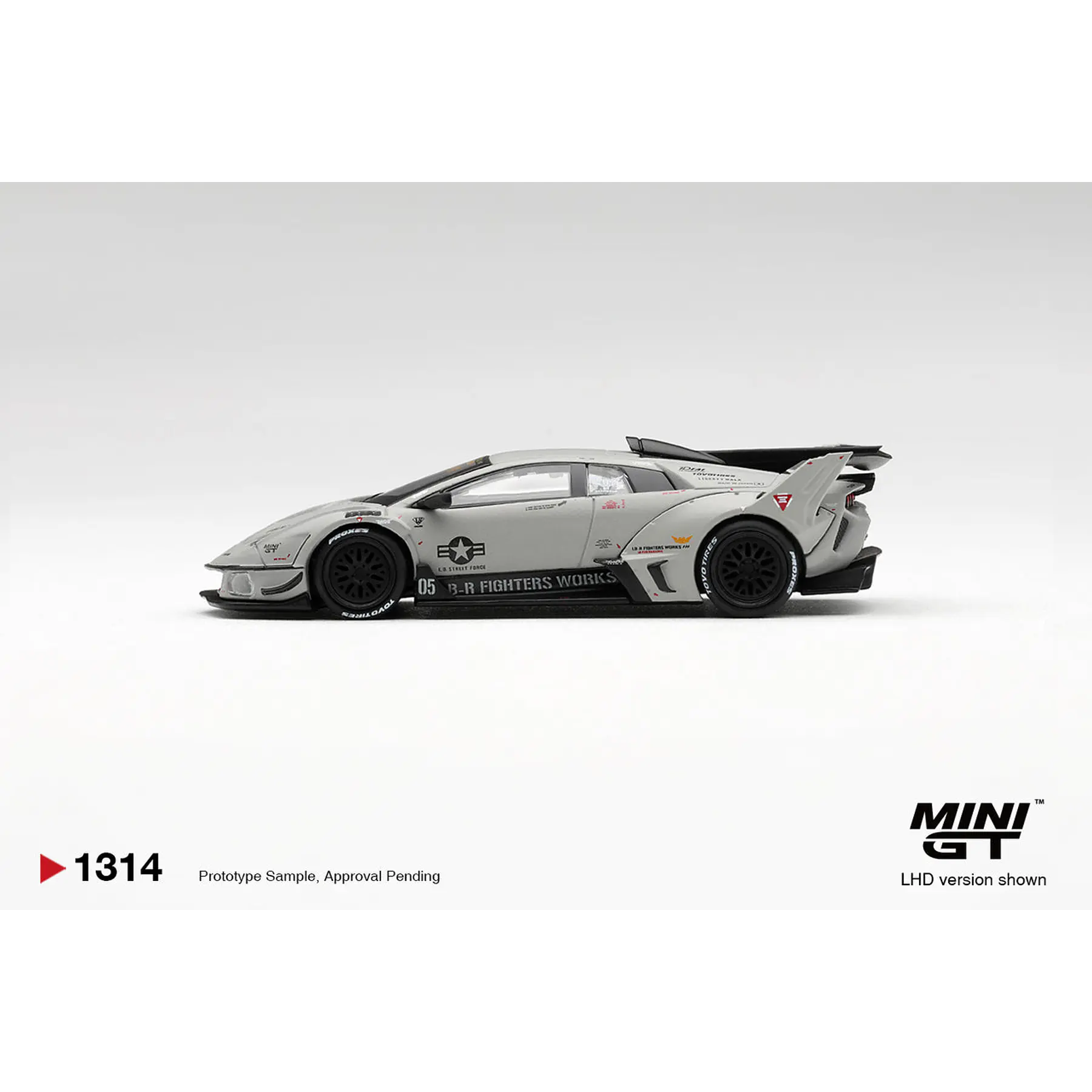 (PREVENTA) Mini GT 1:64 Lamborghini LB-Silhouette WORKS Murcielago GT Evo Fighter – Grey – Limited Edition