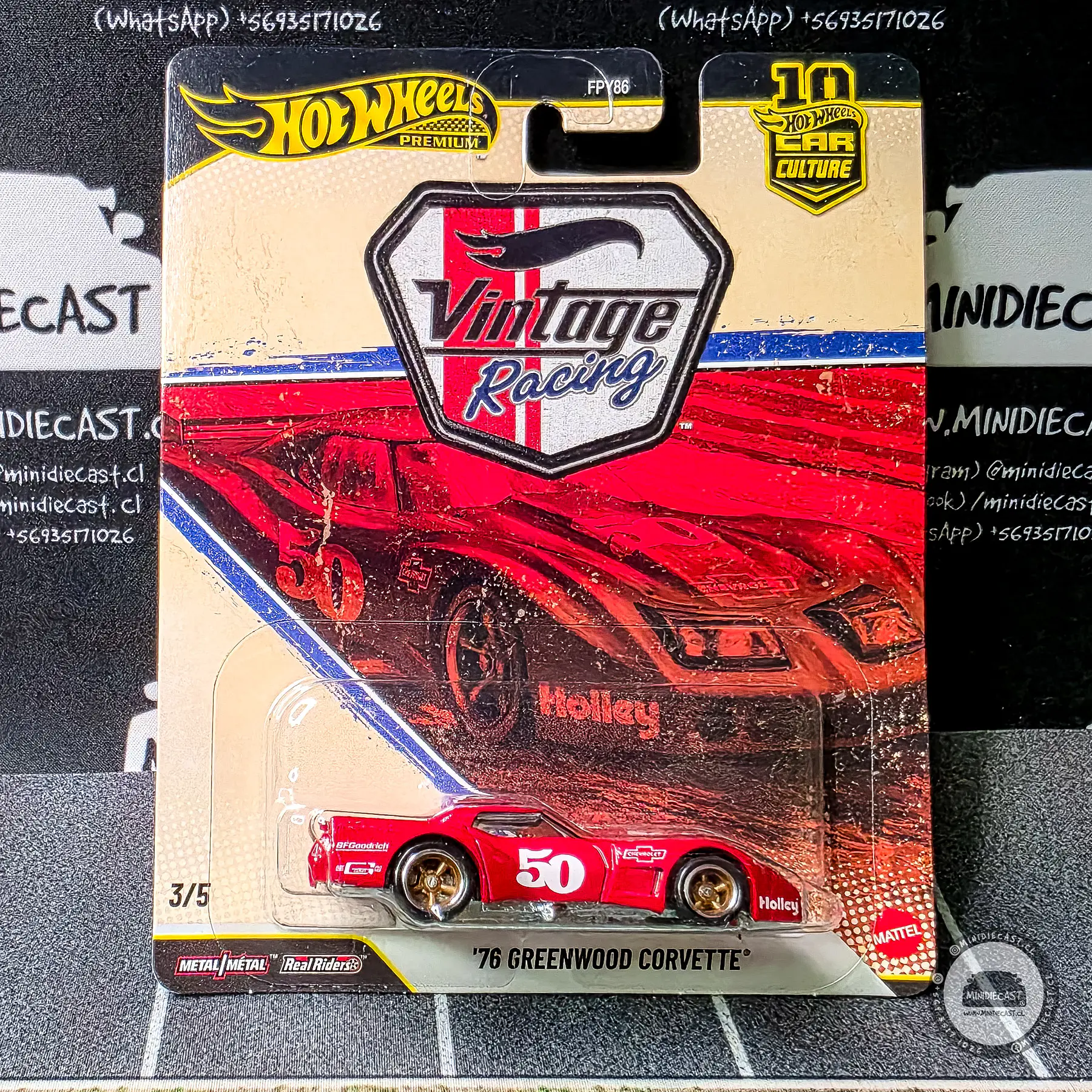 Hot Wheels 1:64 Car Culture 10th Anniversary 2026 T Case – Vintage Racing Assortment.