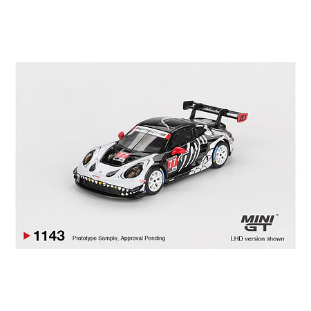 Mini GT 1:64 Porsche 911 GT3 R #77 AO Racing 2025 IMSA Petit Le Mans. 