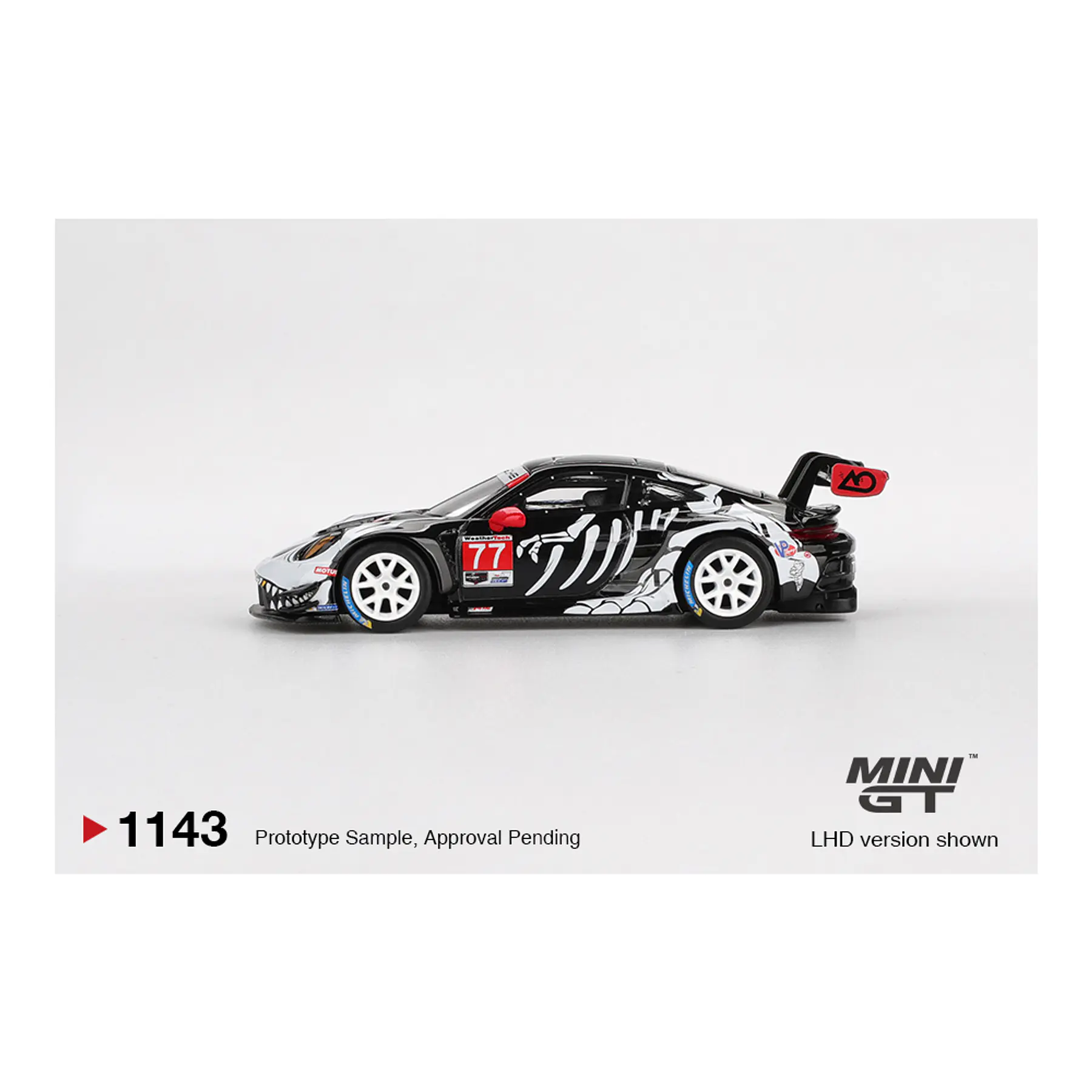 Mini GT 1:64 Porsche 911 GT3 R #77 AO Racing 2025 IMSA Petit Le Mans. 