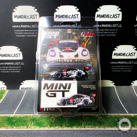 Mini GT 1:64 Porsche 911 GT3 R #77 AO Racing 2025 IMSA Petit Le Mans. 
