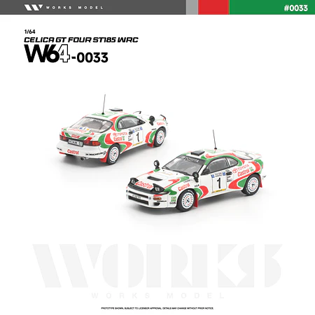 (PREVENTA) WORKS 1:64 Toyota Celica GT Four ST185 WRC