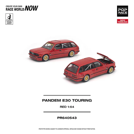 (PREVENTA) Pop Race 1:64 Pandem BMW E30 Touring Red