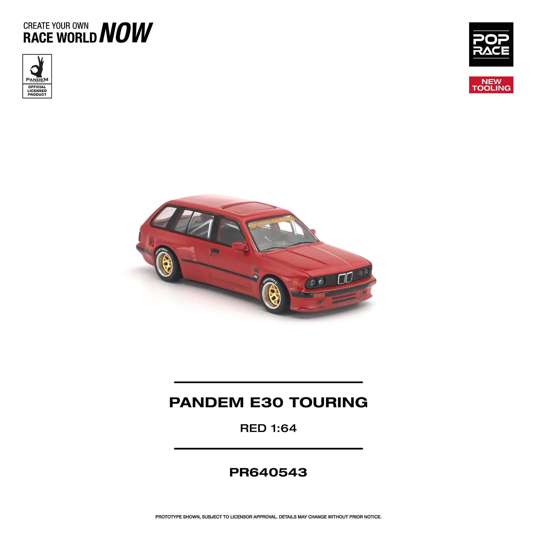 (PREVENTA) Pop Race 1:64 Pandem BMW E30 Touring Red