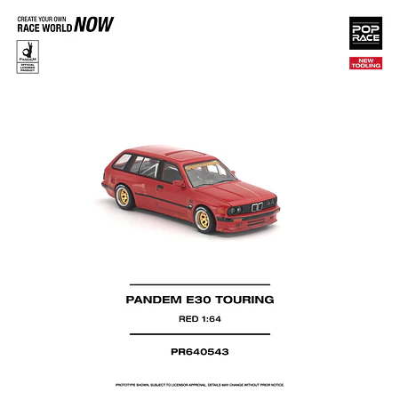 (PREVENTA) Pop Race 1:64 Pandem BMW E30 Touring Red