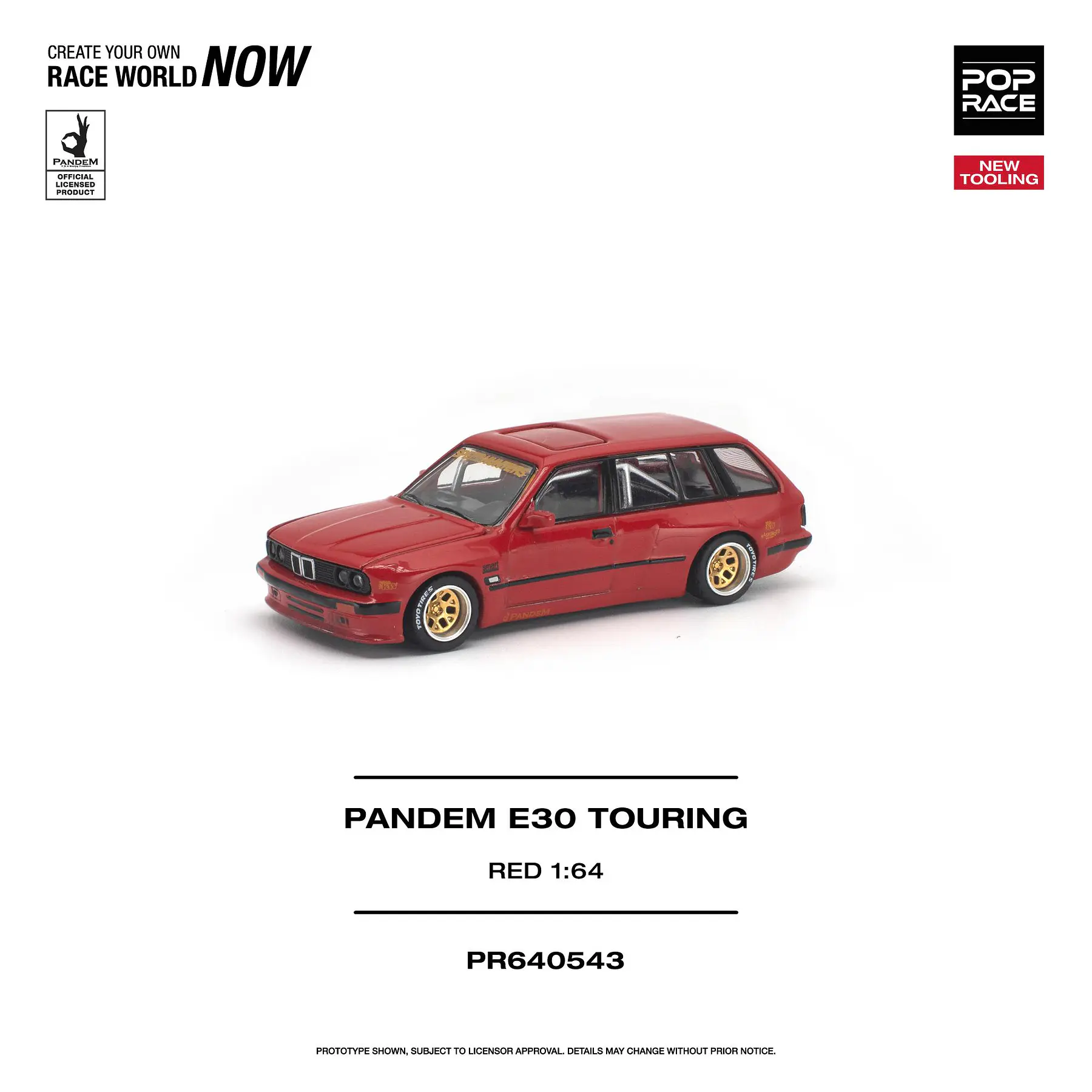 (PREVENTA) Pop Race 1:64 Pandem BMW E30 Touring Red