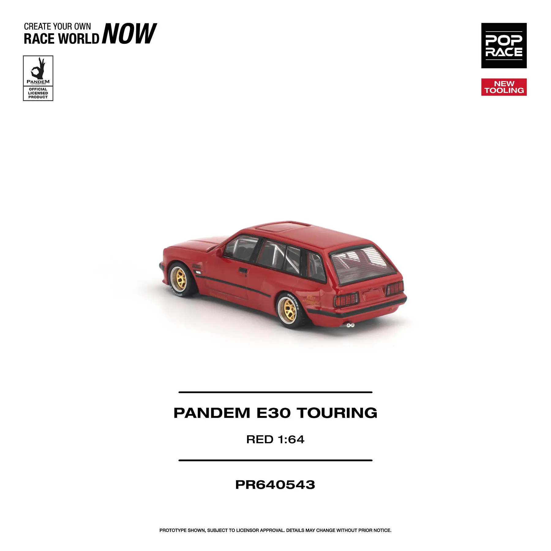 (PREVENTA) Pop Race 1:64 Pandem BMW E30 Touring Red