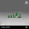 (PREVENTA) MoreArt 1:64 Green Dinosaur Figure Family Set - Realistic Resin Model