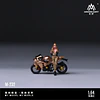 MoreArt 1:64 Kawasaki Golden 63 Camouflage Uniform Blonde Girl Motorcycle Figure Resin Model. 