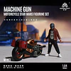 MoreArt 1:64 Machine Gun Motorcycle with figure. 