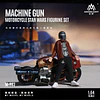 MoreArt 1:64 Machine Gun Motorcycle with figure. 