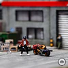 MoreArt 1:64 Machine Gun Motorcycle with figure. 