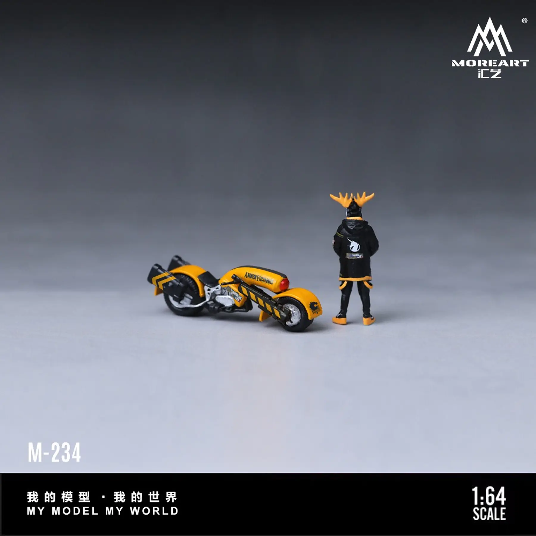 MoreArt 1:64 Demon with Motorcycle Figure Set Resin Model.