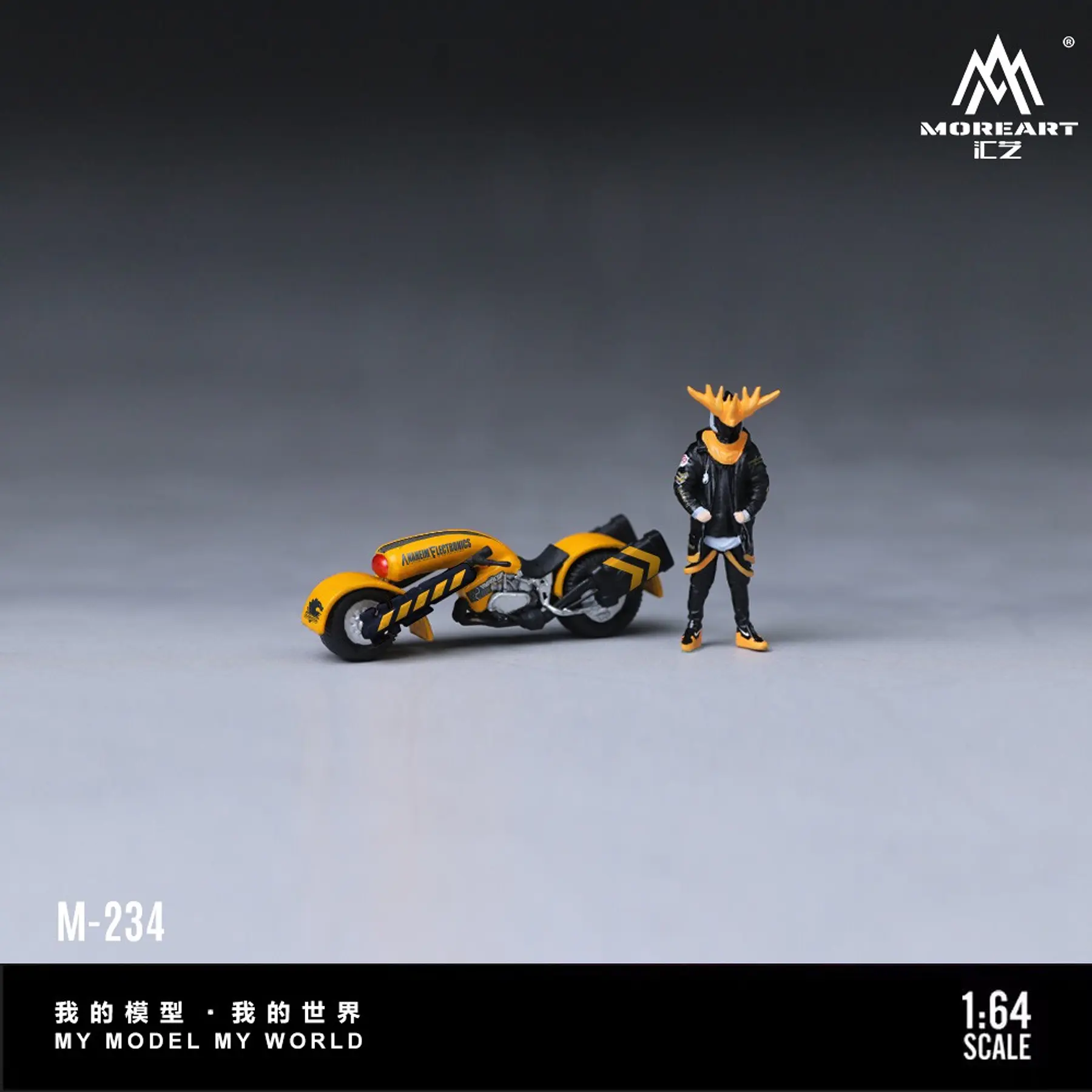 MoreArt 1:64 Demon with Motorcycle Figure Set Resin Model.