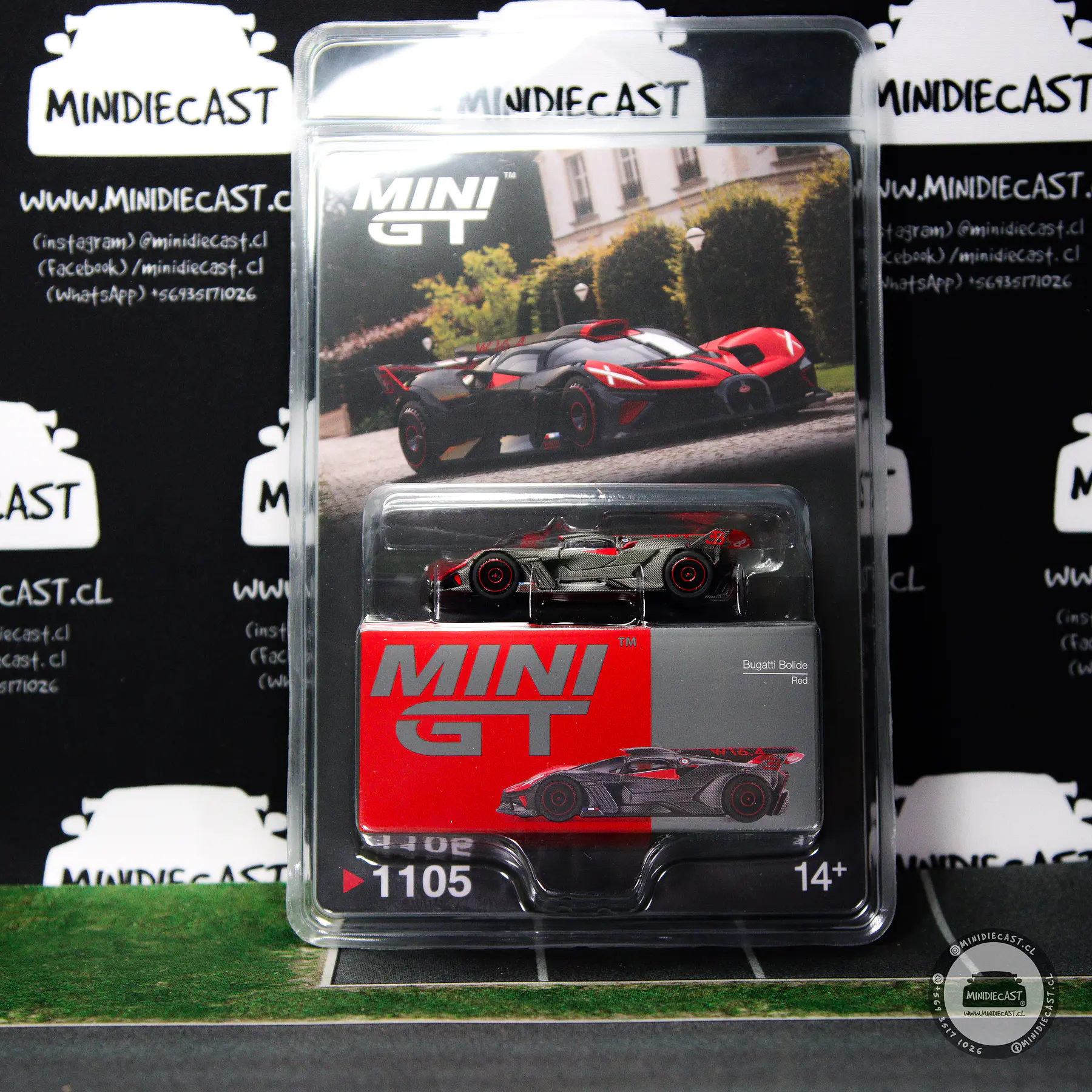 Mini GT 1:64 Bugatti Bolide – Red