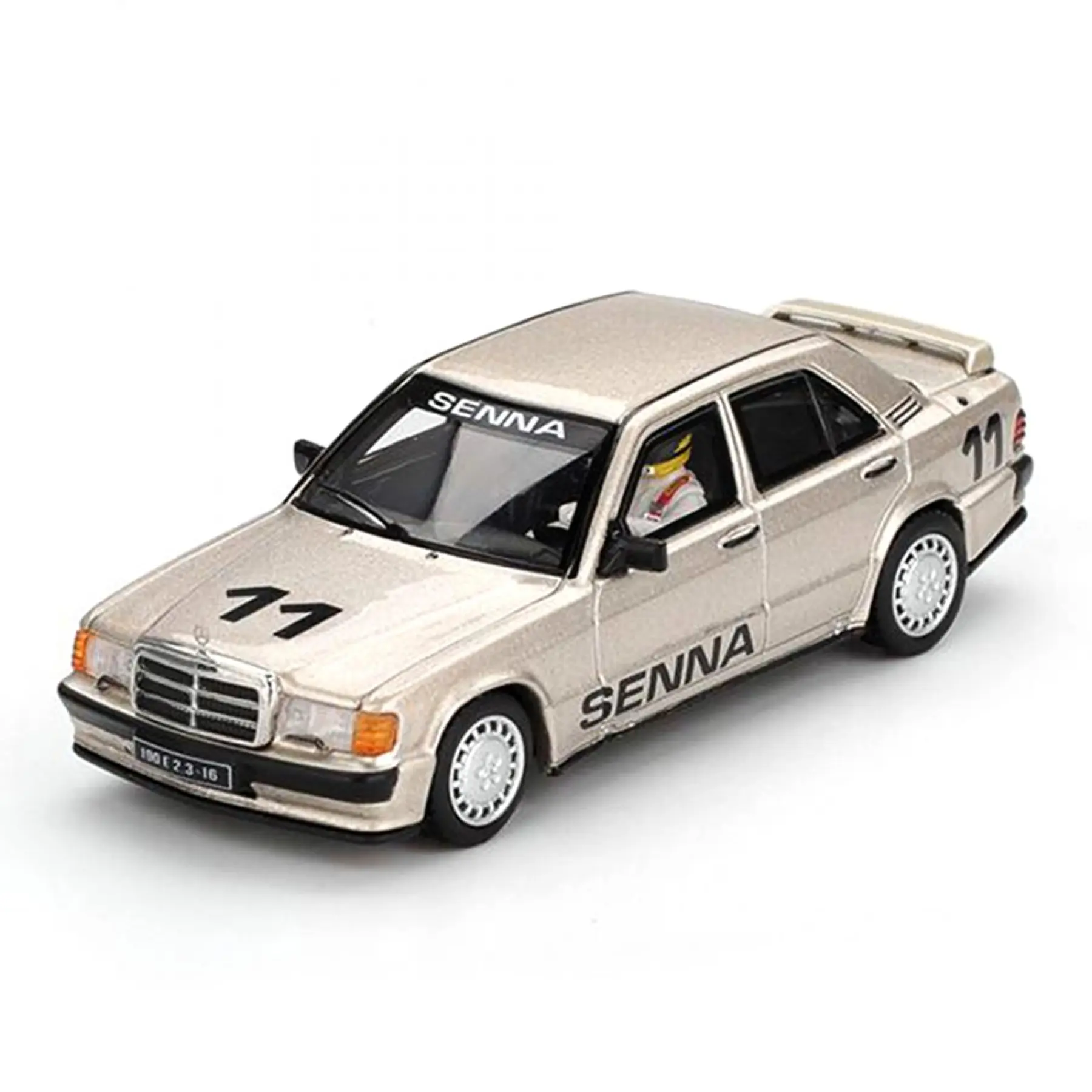 Mini GT 1:64 Mercedes-Benz 190 E 2.3-16 #11 Ayrton Senna 1984 Nürburgring Race of Champions w/ Figure – Mijo Exclusives. 
