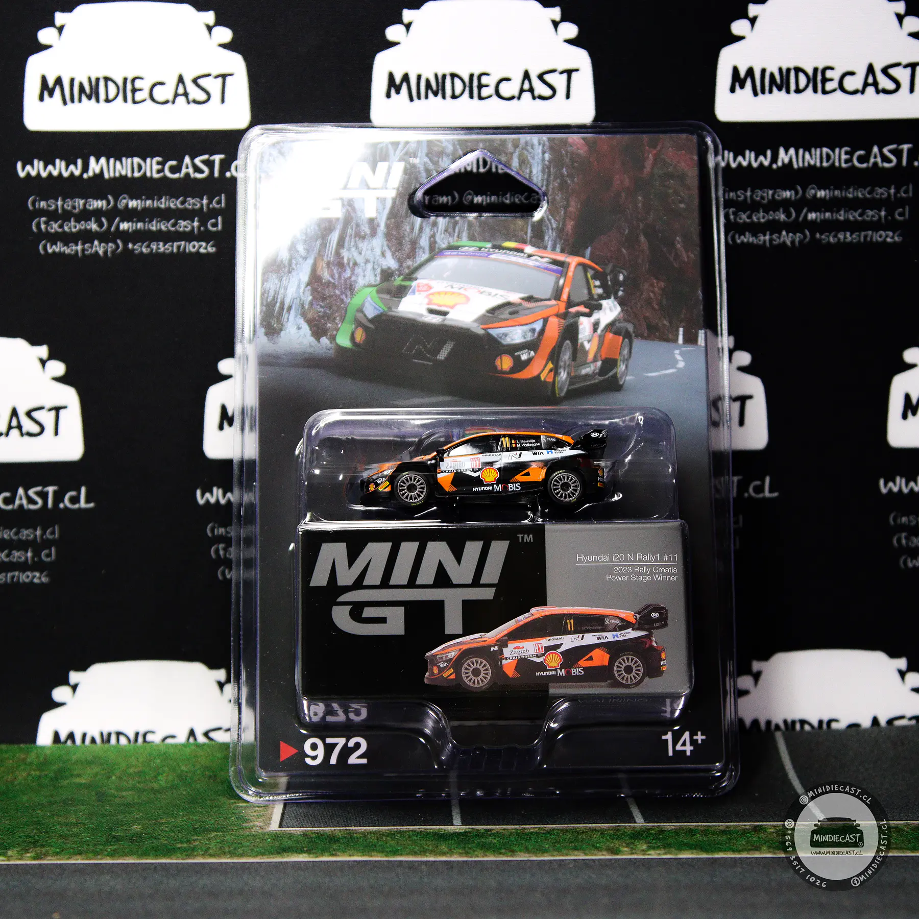 Mini GT 1:64 Hyundai i20 N Rally1 #11 2023 Rally Croatia Power Stage Winner