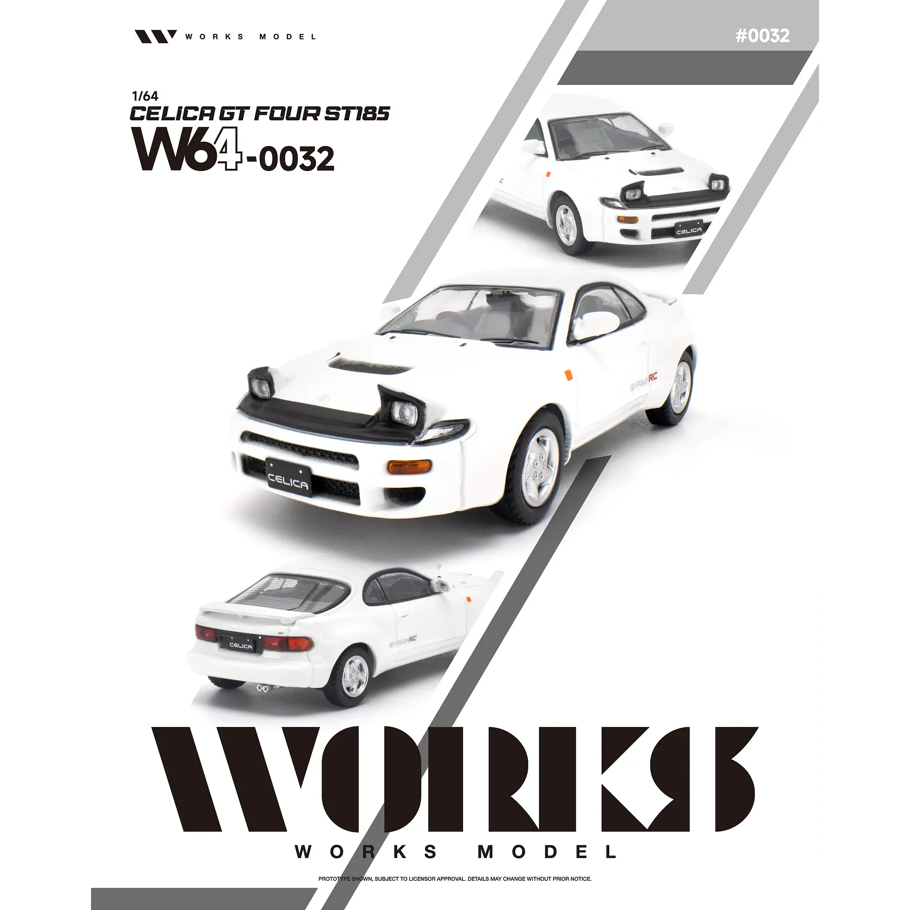 (PREVENTA) WORKS 1:64 Toyota Celica GT Four ST185 White