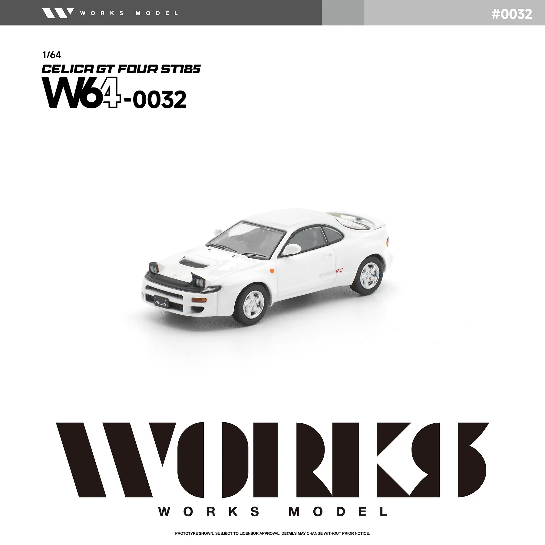 (PREVENTA) WORKS 1:64 Toyota Celica GT Four ST185 White