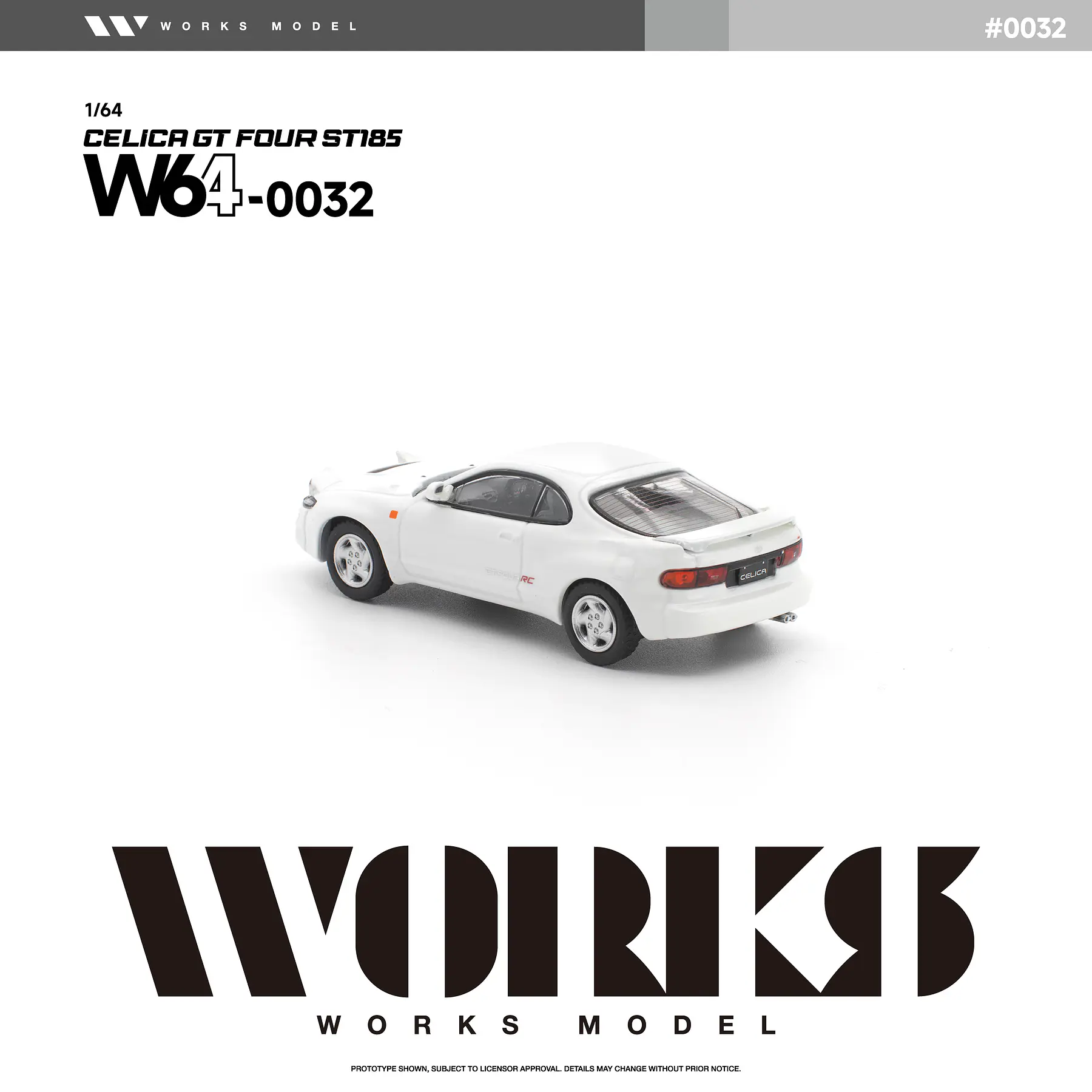 (PREVENTA) WORKS 1:64 Toyota Celica GT Four ST185 White