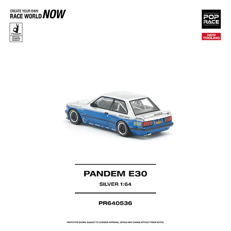 (PREVENTA) Pop Race 1:64 Pandem BMW E30 Silver