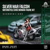 (PREVENTA) MoreArt 1:64 Silver Falcon Motorcycle Chic Woman Doll Set Resin Model