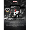 (PREVENTA) Cool Car 1:64 Scania flatbed transport Skeleton Rexy