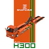 (PREVENTA) SupCar 1:64 H300 flat transport trailer Orange Fast and Furious