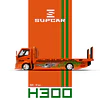 (PREVENTA) SupCar 1:64 H300 flat transport trailer Orange Fast and Furious