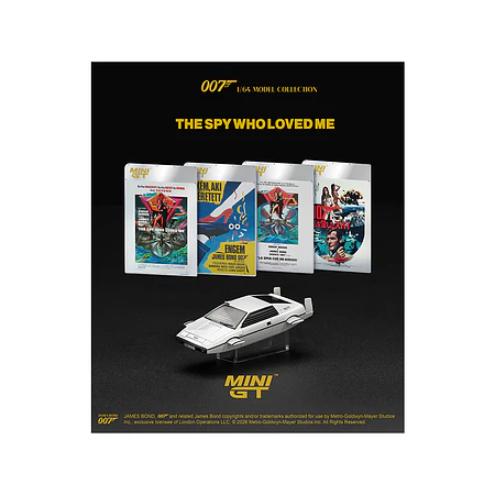 (PREVENTA) Mini GT 1:64 James Bond 007 Lotus Esprit S1 “The Spy Who Loved Me” Submarine