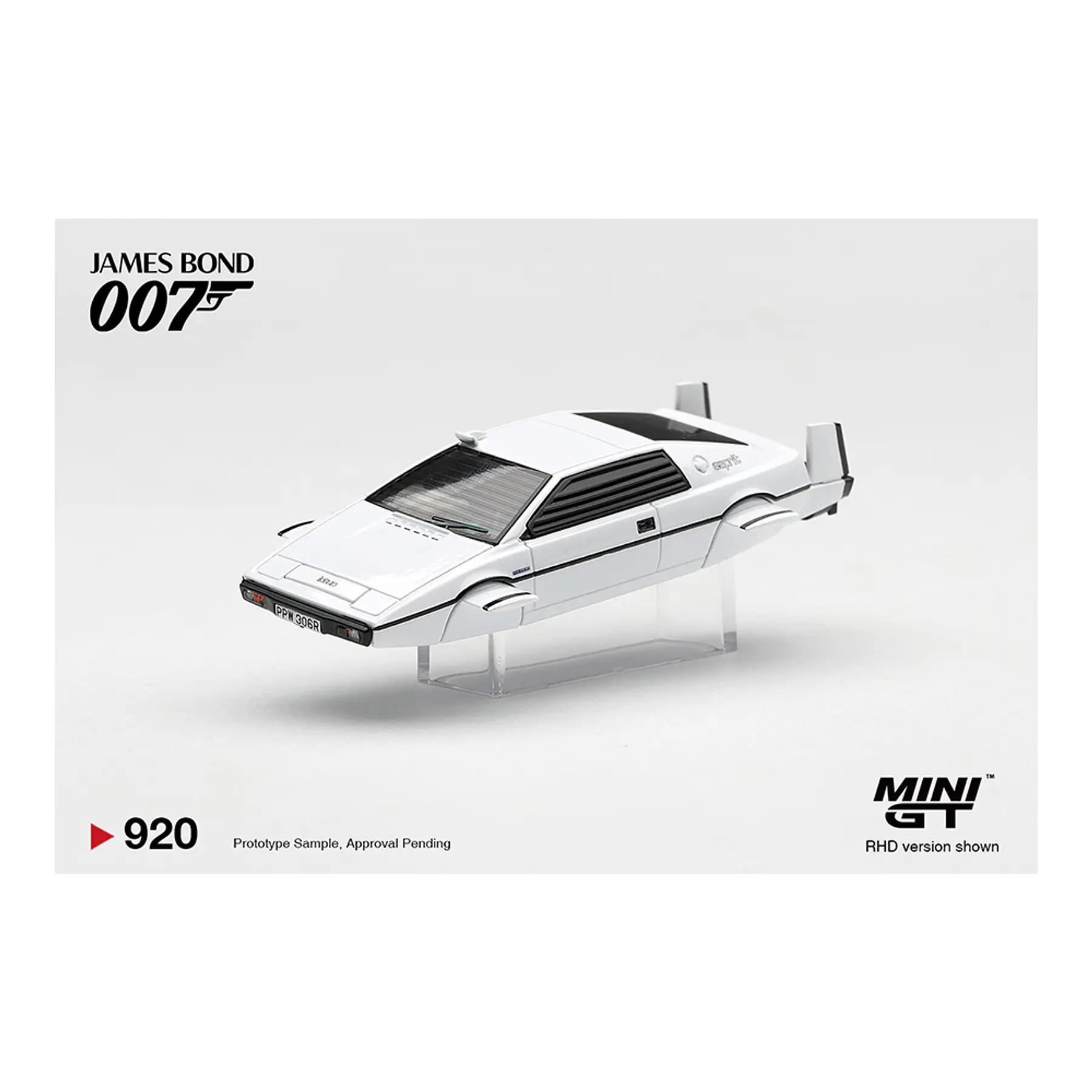 (PREVENTA) Mini GT 1:64 James Bond 007 Lotus Esprit S1 “The Spy Who Loved Me” Submarine