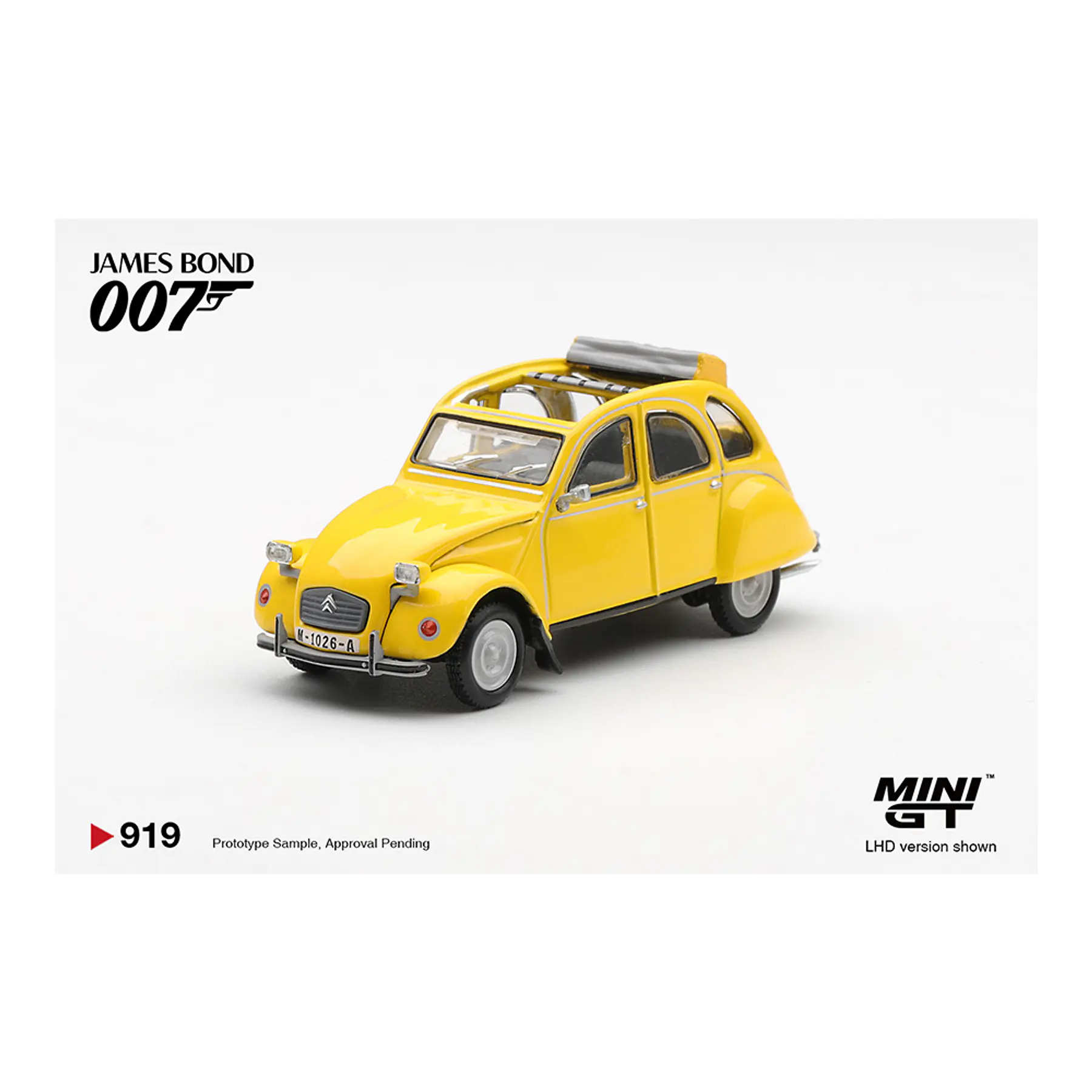 (PREVENTA) Mini GT 1:64 James Bond 007 Citroën 2CV “For Your Eyes Only”
