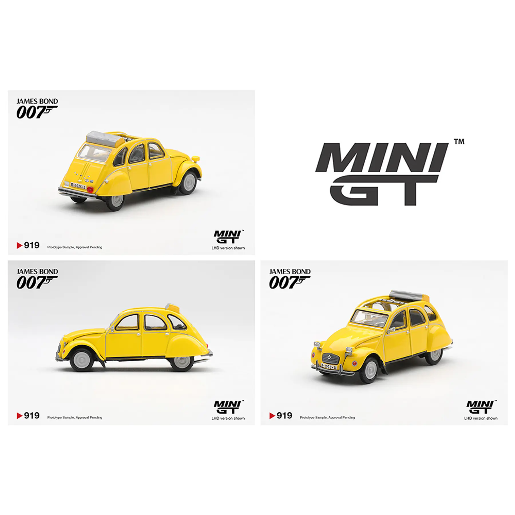 (PREVENTA) Mini GT 1:64 James Bond 007 Citroën 2CV “For Your Eyes Only”