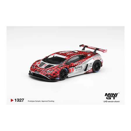 (PREVENTA) Mini GT 1:64 Lamborghini Huracan GT3 EVO2 #9 Pfaff Motorsports 2025 IMSA WeatherTech GTD Pro