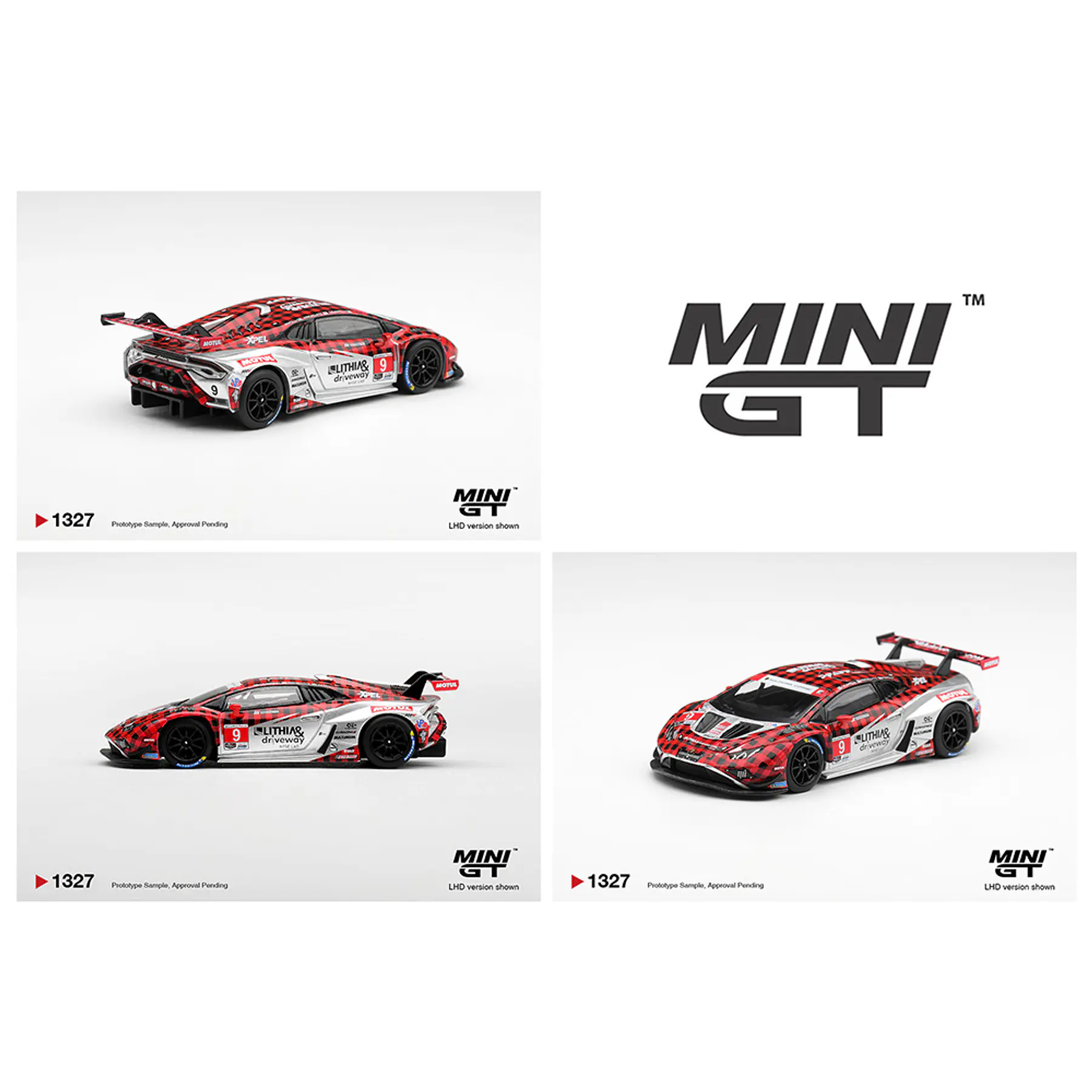 (PREVENTA) Mini GT 1:64 Lamborghini Huracan GT3 EVO2 #9 Pfaff Motorsports 2025 IMSA WeatherTech GTD Pro