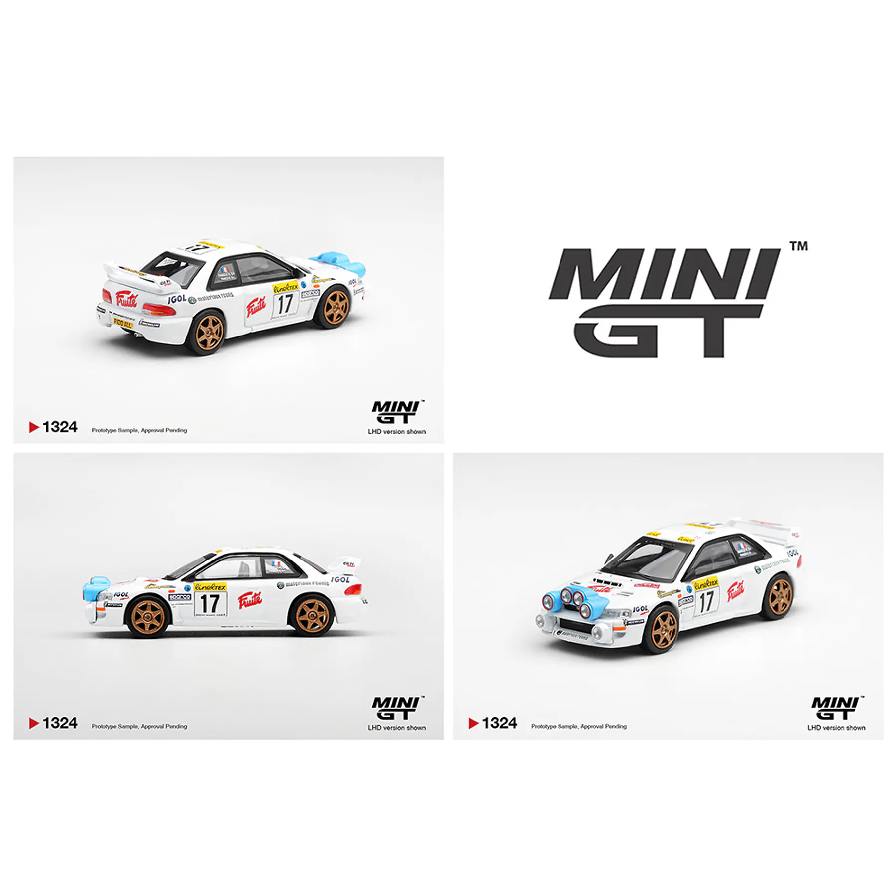 (PREVENTA) Mini GT 1:64 Subaru Impreza WRC98 #17 1999 Rally Monte-Carlo – White – Limited Edition