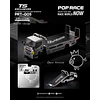 (PREVENTA) Pop Race x TS Exclusives 1:64 Pandem Mitsubishi Fuso 300 Flatbed Transporter silver chrome