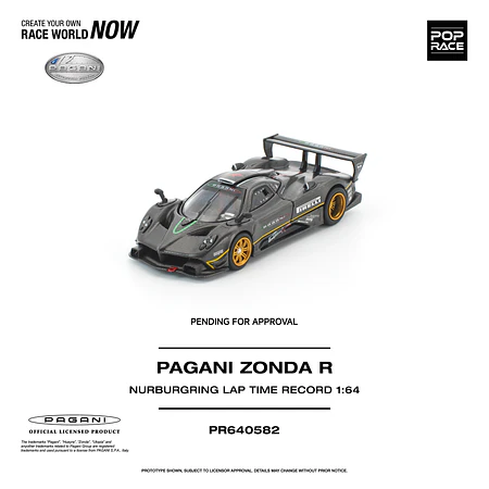(PREVENTA) Pop Race 1:64 Pagani Zonda R Nürburgring Lap Time Record