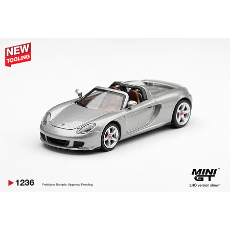 (PREVENTA) Mini GT 1:64 Porsche Carrera GT – Silver – Limited Edition