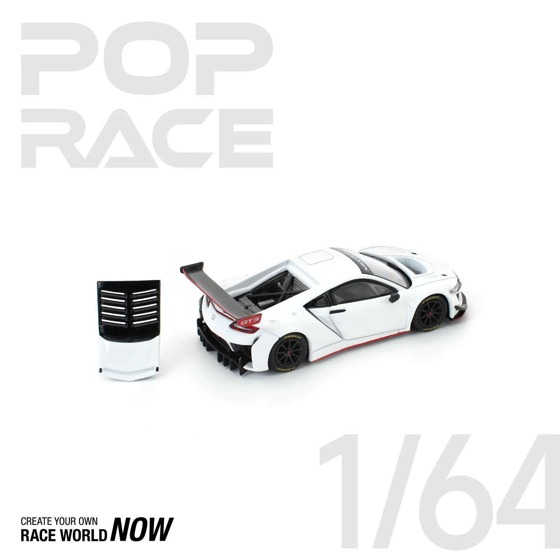 Pop Race 1:64 Honda NSX GT3 EVO22 - White.