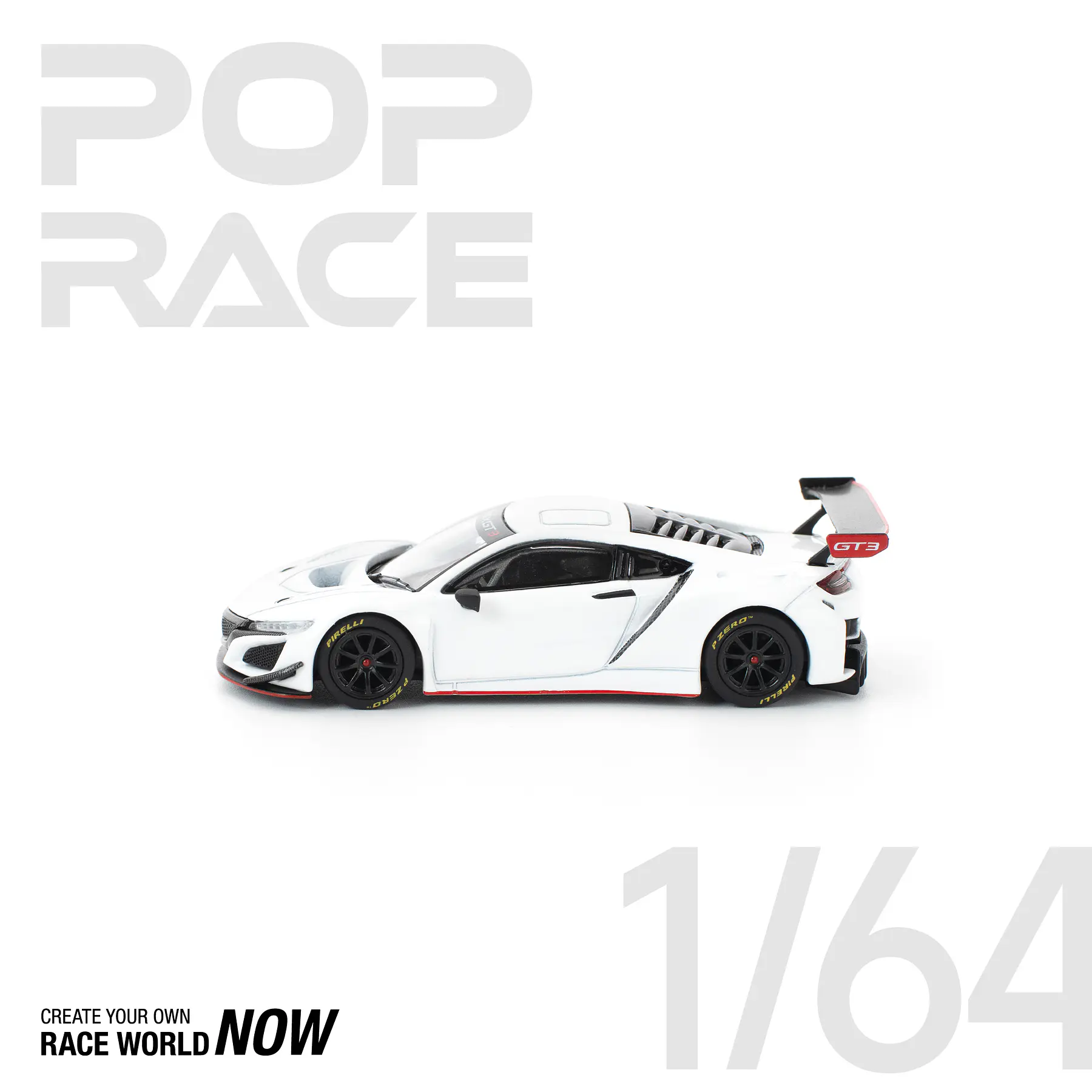 Pop Race 1:64 Honda NSX GT3 EVO22 - White.