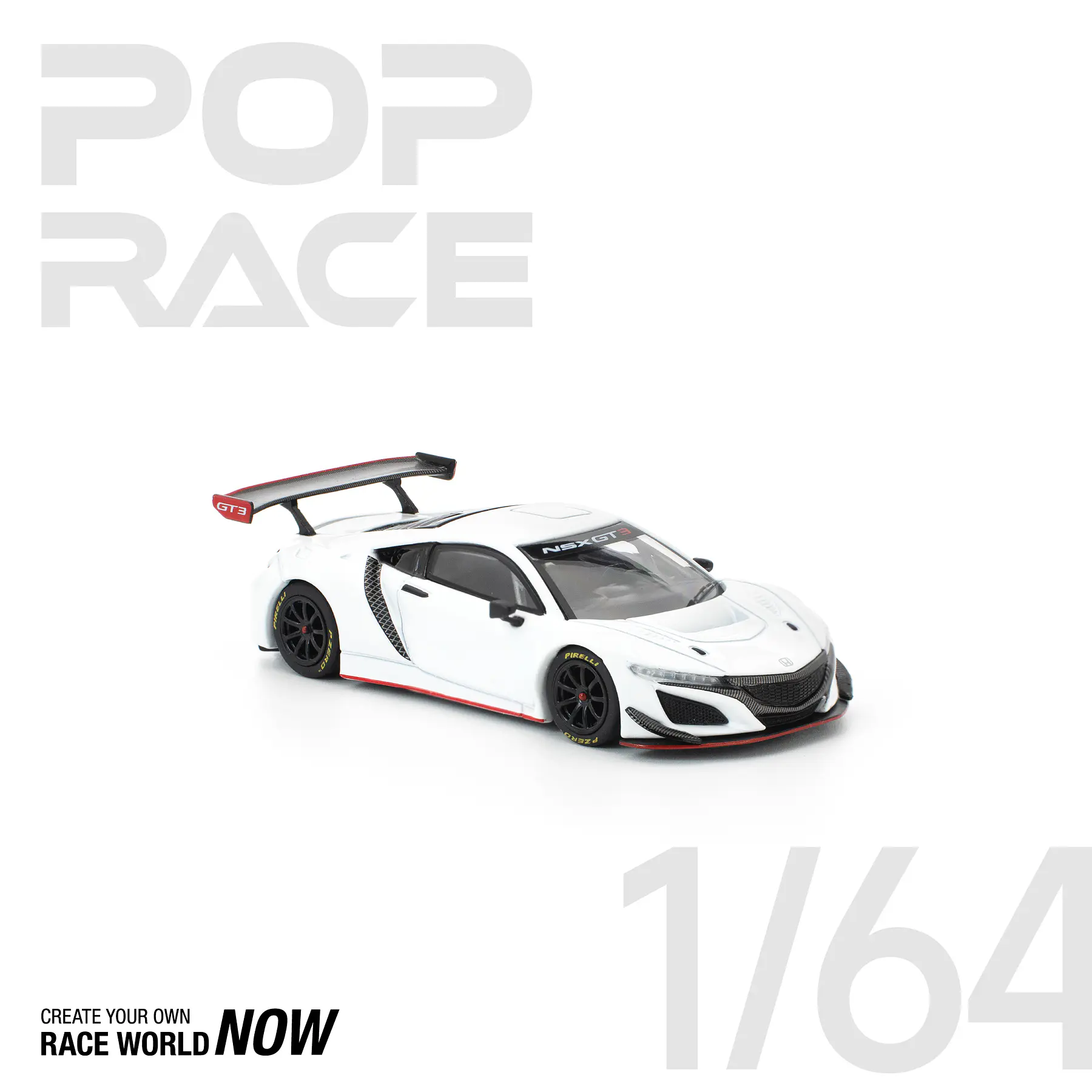 Pop Race 1:64 Honda NSX GT3 EVO22 - White.