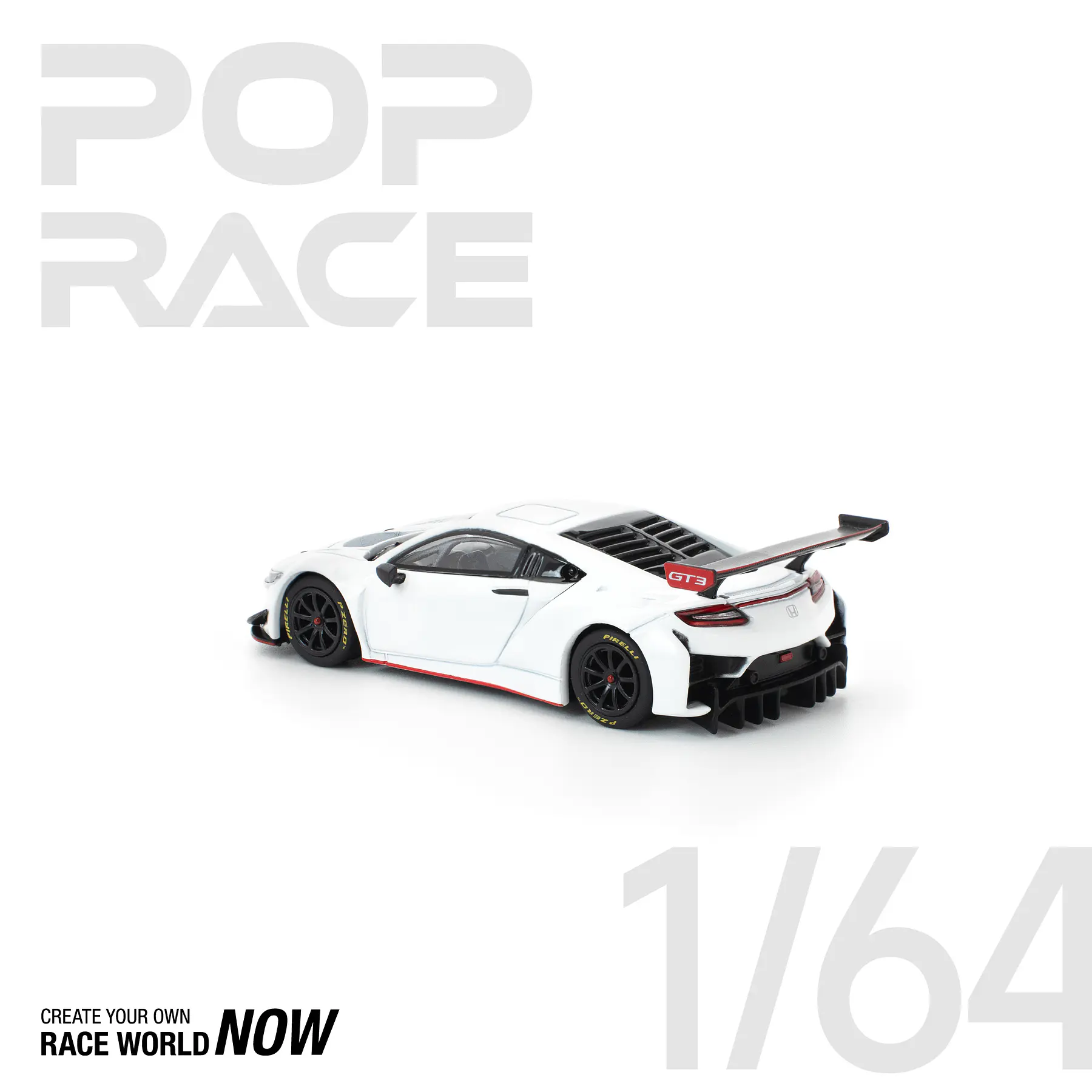 Pop Race 1:64 Honda NSX GT3 EVO22 - White.