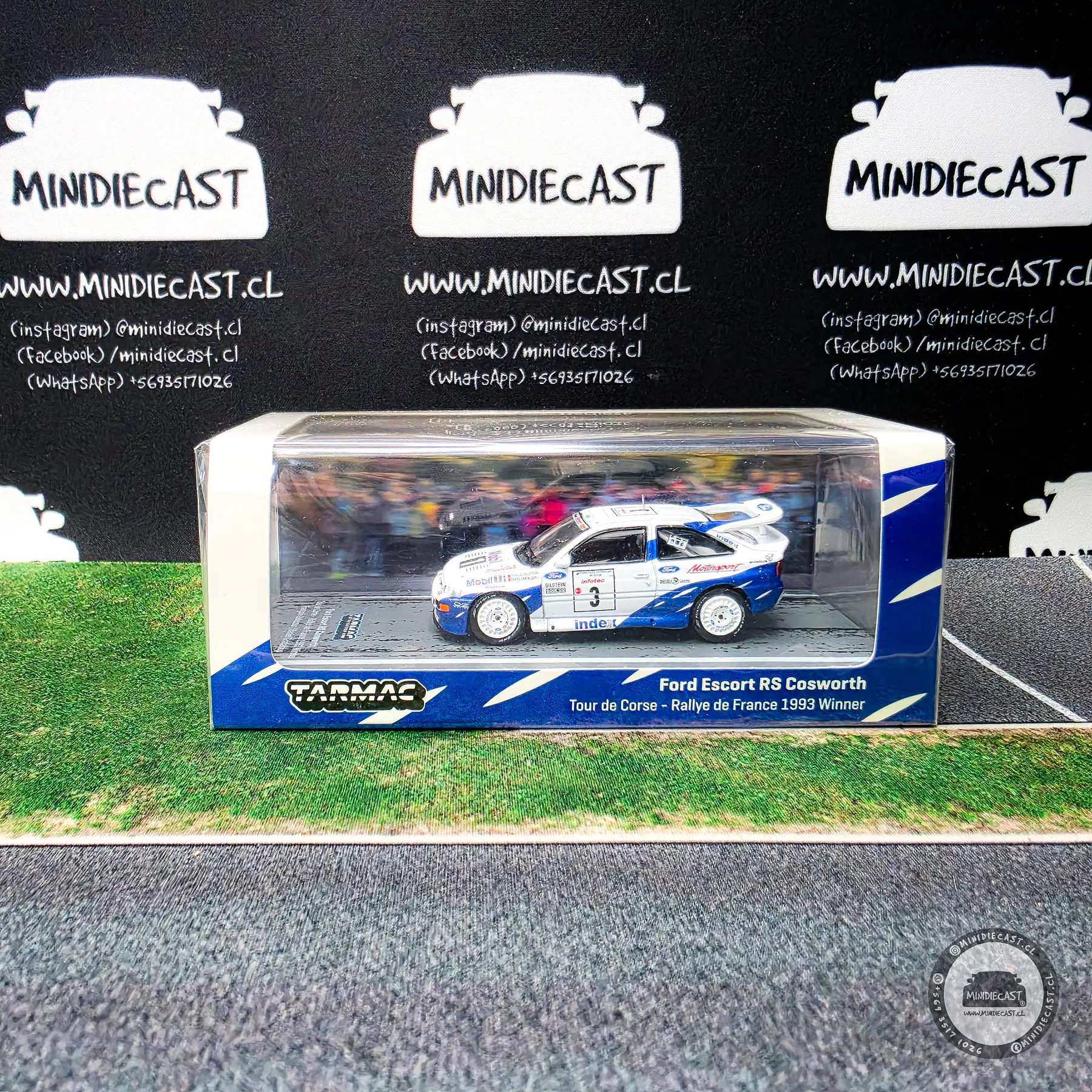 Tarmac Works 1:64 Ford Escort RS Cosworth #3 Rally France 1993 Winner