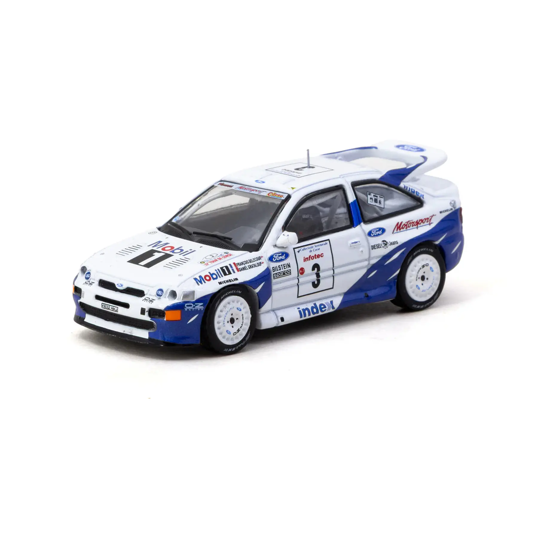 Tarmac Works 1:64 Ford Escort RS Cosworth #3 Rally France 1993 Winner